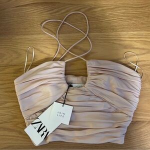 Pink Zara crop top
